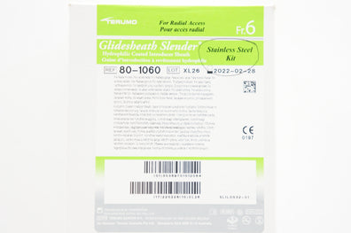 Terumo 80-1060 GlideSheath Slender SS-Kit 6F x 10cm, 21G (x) - Box of 5